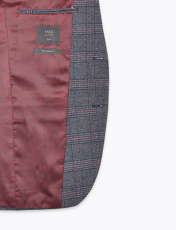 Checked Slim Fit Jacket