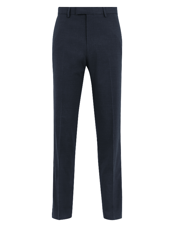 Blue Regular Fit Suit Trousers