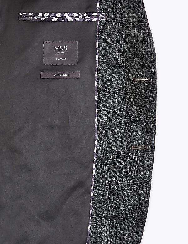 Regular Fit Check Suit Jacket