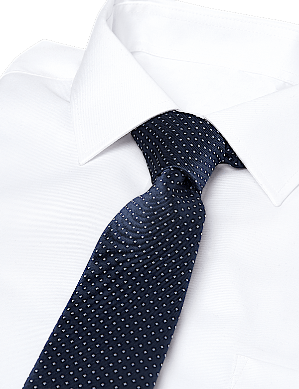 Skinny Woven Polka Dot Tie