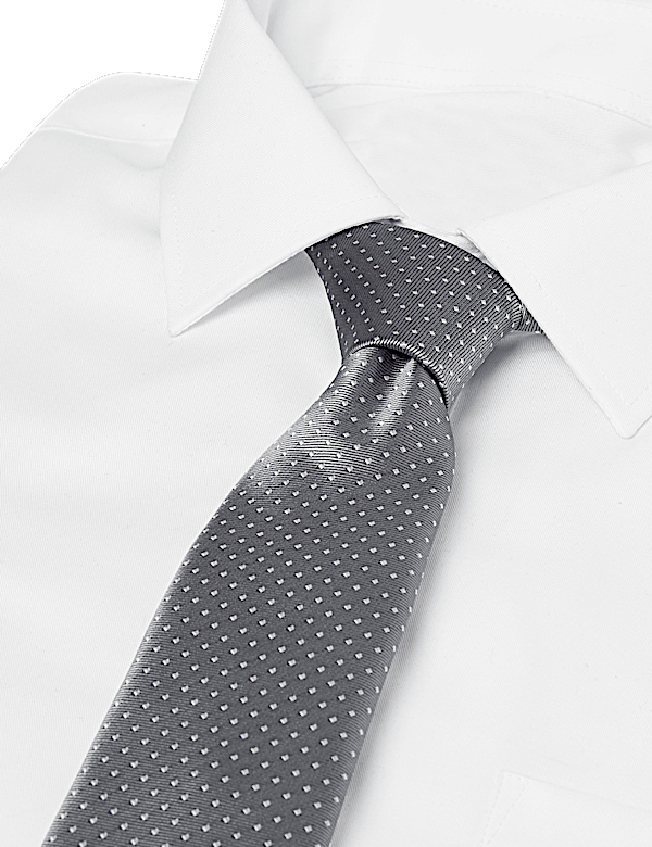 Skinny Woven Polka Dot Tie