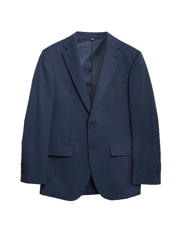 Regular Fit Pinstripe Stretch Suit Jacket