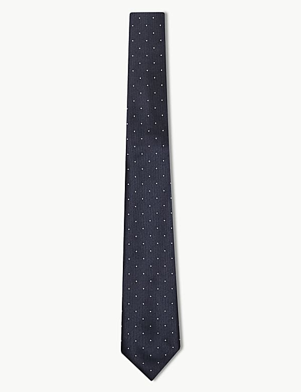 Skinny Twill Polka Dot Tie
