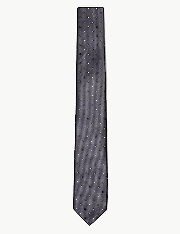 Skinny Twill Polka Dot Tie