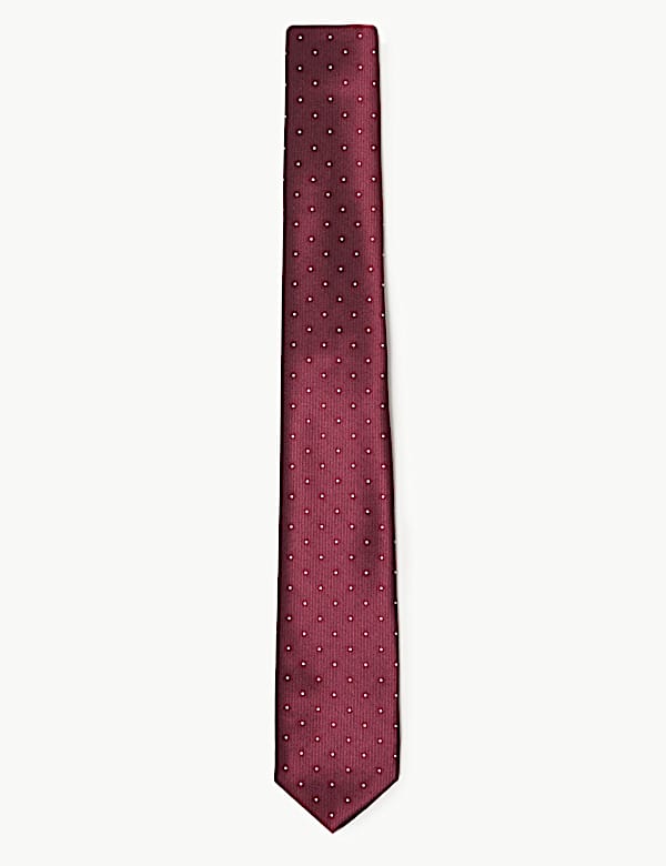 Skinny Twill Polka Dot Tie