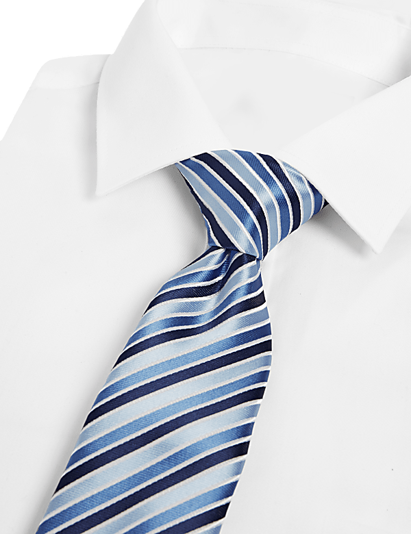 Satin Slim Striped Tie