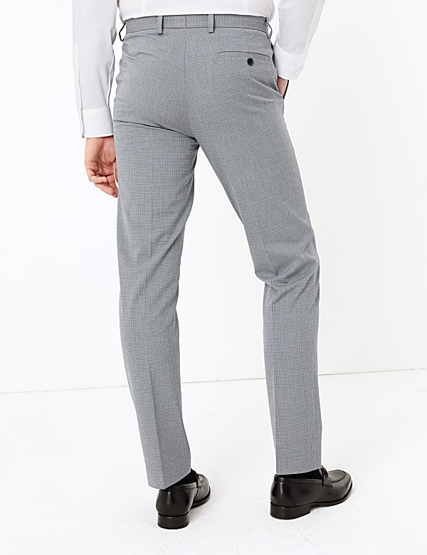 Slim Fit Mini Checked Trousers