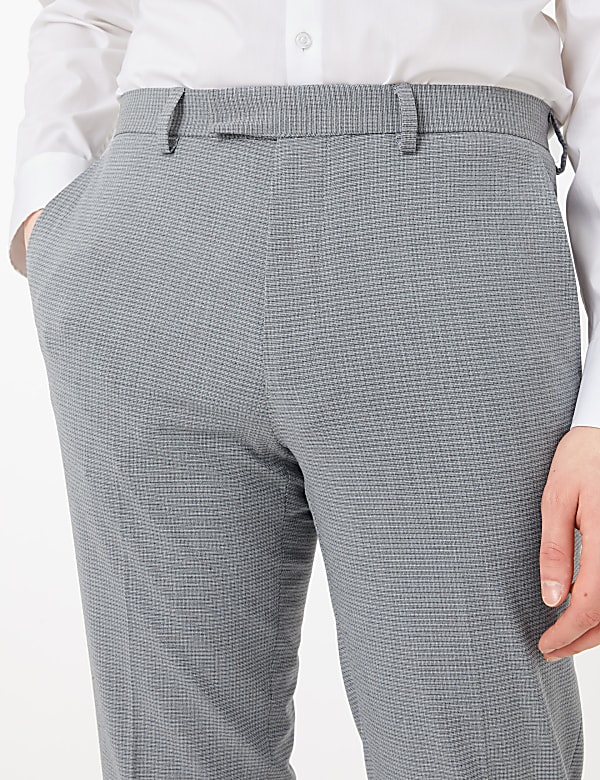 Slim Fit Mini Checked Trousers