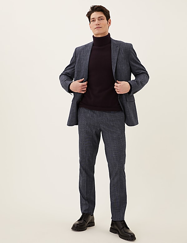 Slim Fit Textured Suit Jacket