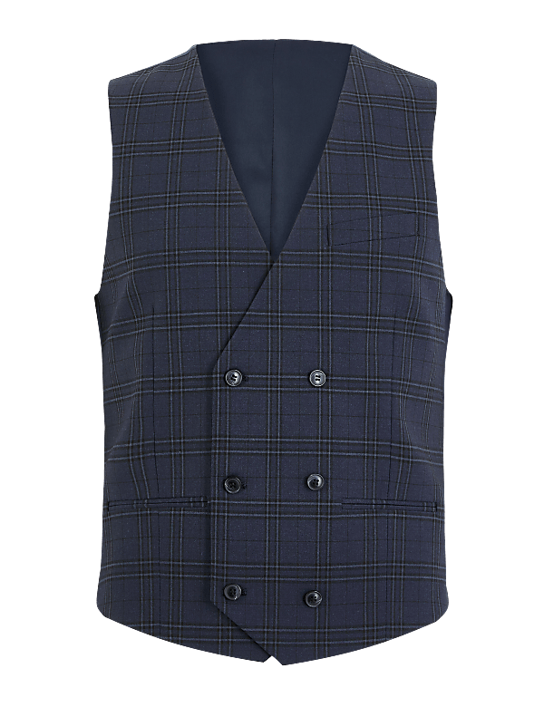 Slim Fit Checked Waistcoat