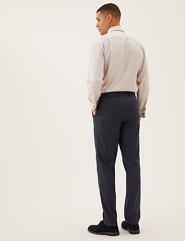 Regular Fit Stretch Check Trouser