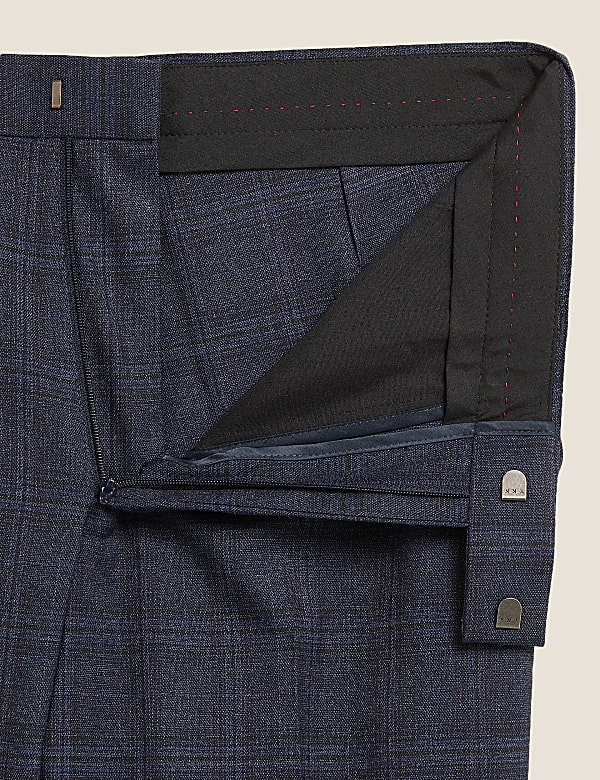 Regular Fit Stretch Check Trouser
