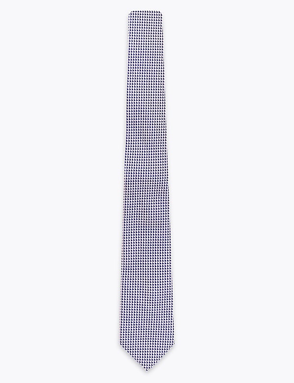 Slim Woven Geometric Tie