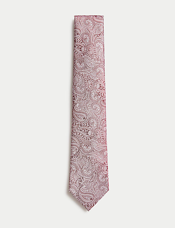 Puur zijden stropdas met paisleymotief - NL
