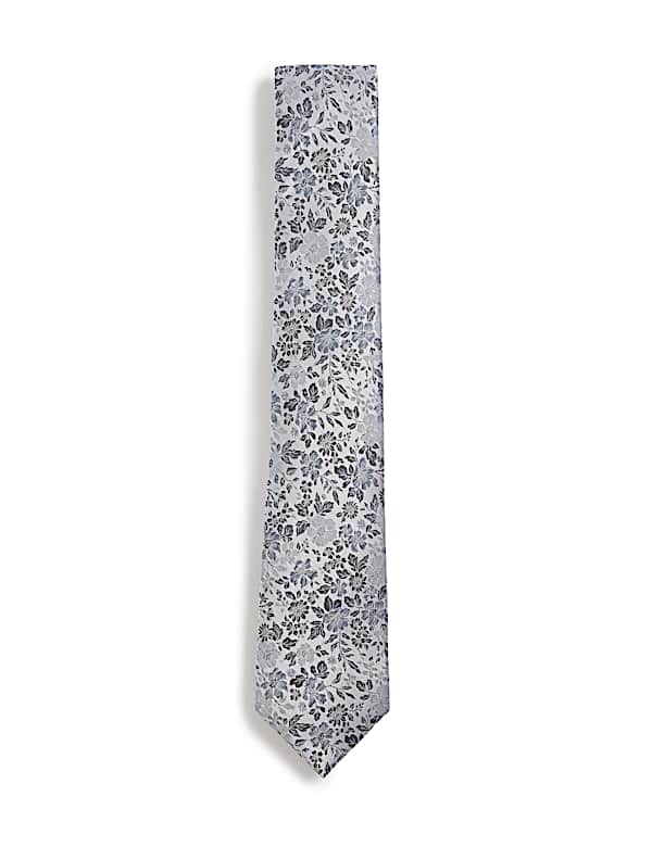 Floral Pure Silk Tie - DK