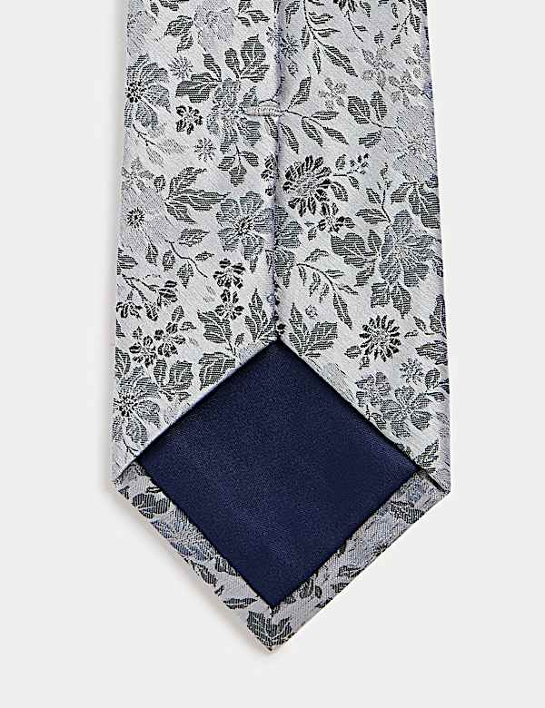 Floral Pure Silk Tie - EE