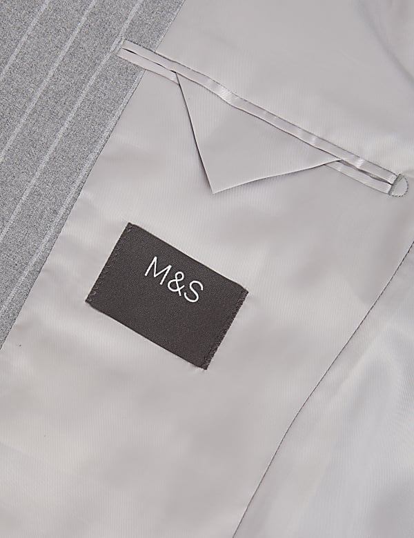 Slim Fit Pinstripe Suit Jacket