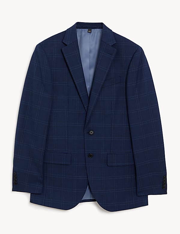 Slim Fit Check Suit Jacket - KG