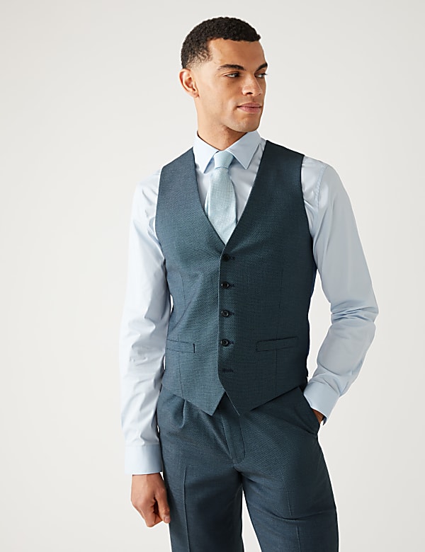 Regular Fit Textured Waistcoat