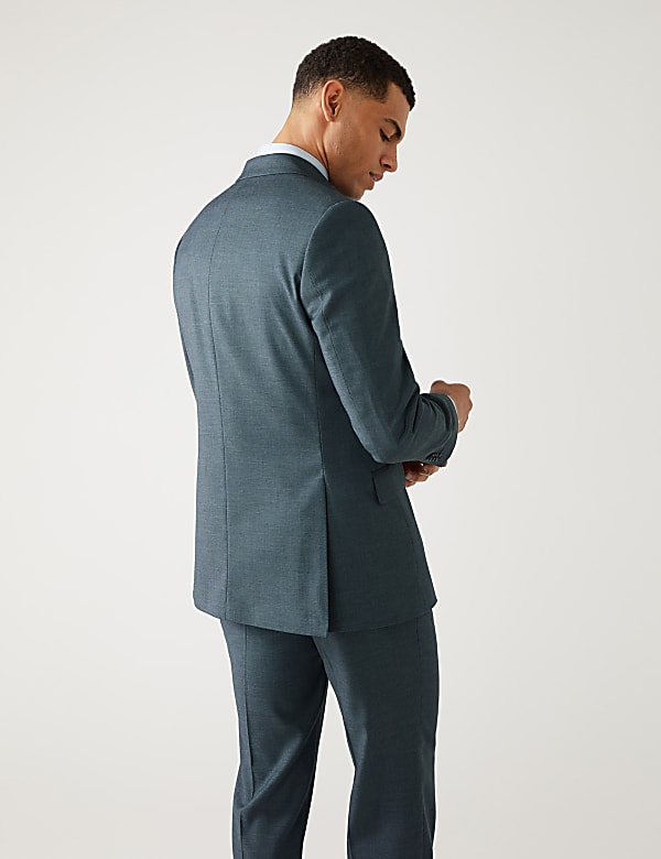 Regular Fit Textured Stretch Suit Jacket