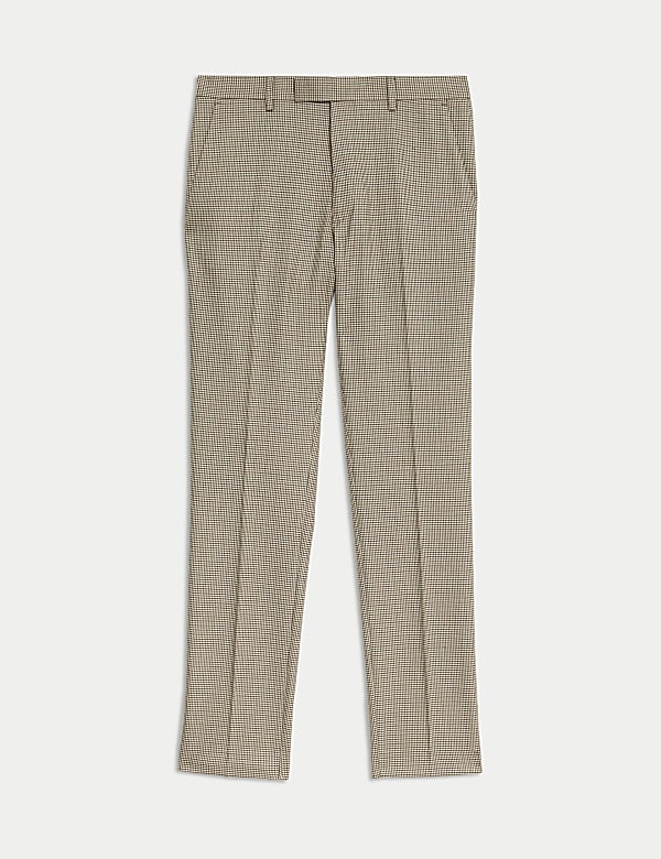 Slim Fit Puppytooth Check Trousers - TW
