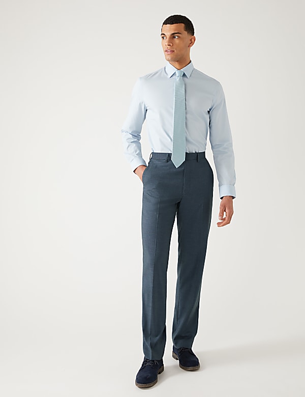 Regular Fit Stretch Suit Trousers - HU