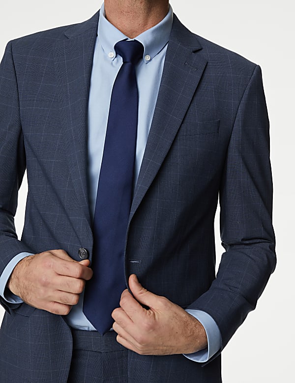 Slim Fit Prince of Wales Check Suit Jacket - IL