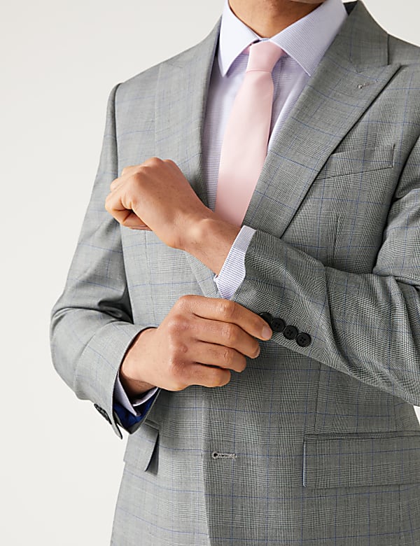 Regular Fit Check Stretch Suit Jacket