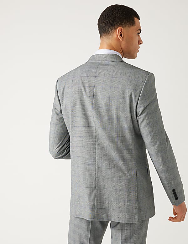 Regular Fit Check Stretch Suit Jacket