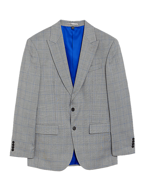 Regular Fit Check Stretch Suit Jacket