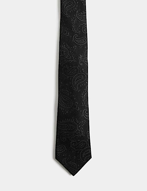 Paisley Silk Wool Tie - CY