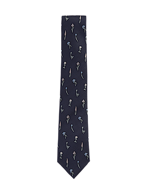 Floral Pure Silk Tie