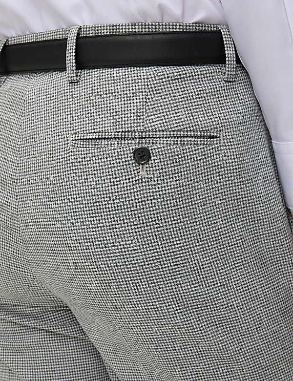 Regular Fit Textured Puppytooth Suit Trousers - JP