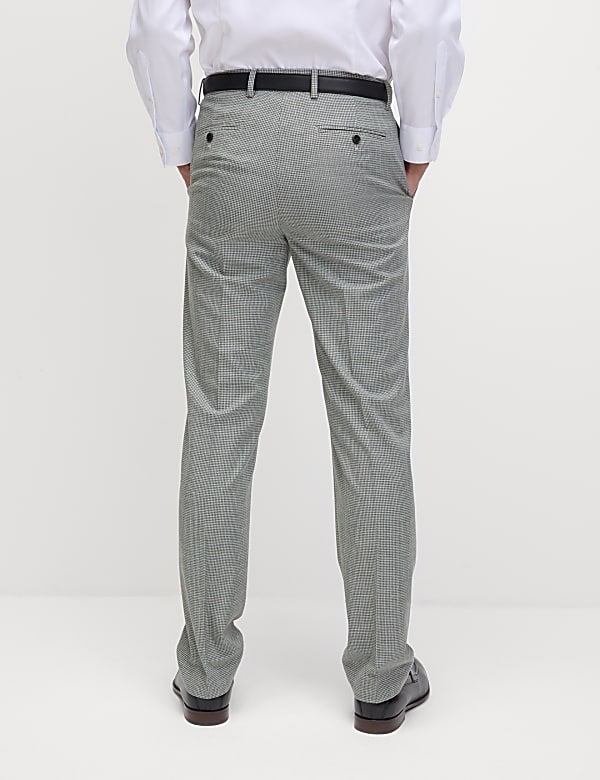 Regular Fit Textured Puppytooth Suit Trousers - JP