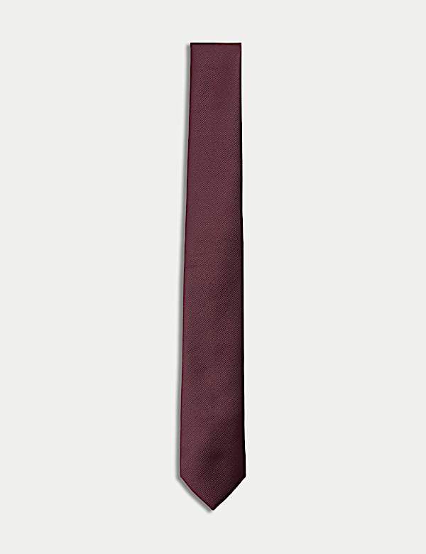 Machine Washable Skinny Plain Tie - US