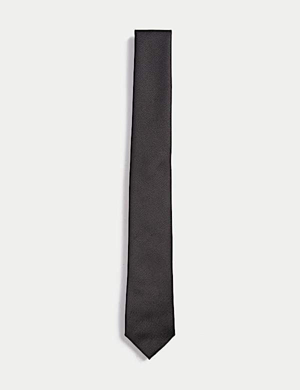 Machine Washable Skinny Plain Tie - GR