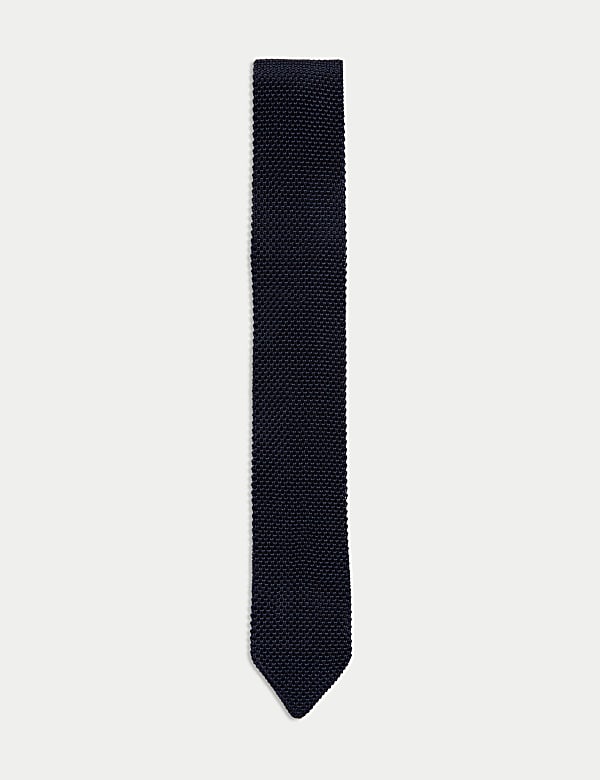 Skinny Pure Silk Knitted Tie - RO