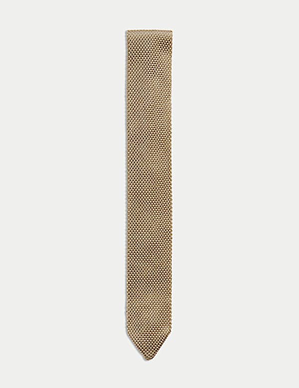 Skinny Pure Silk Knitted Tie - CY
