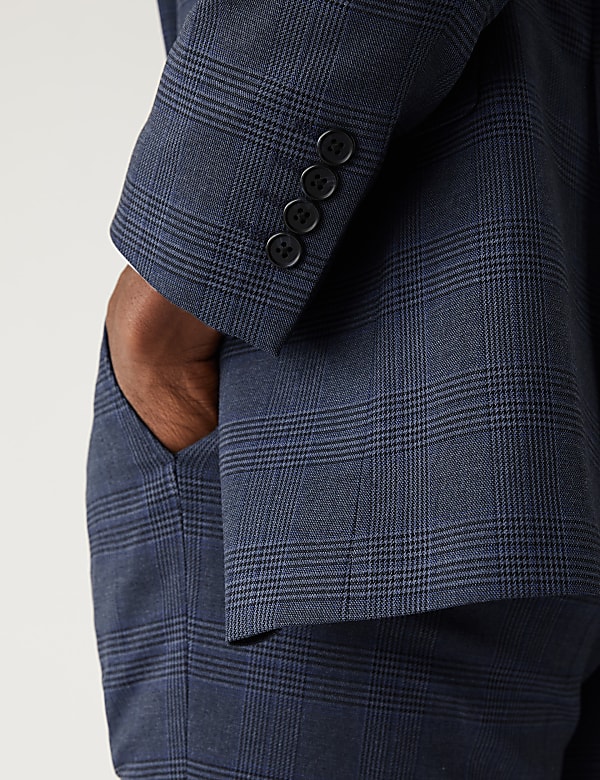 Regular Fit Prince of Wales Check Suit Jacket