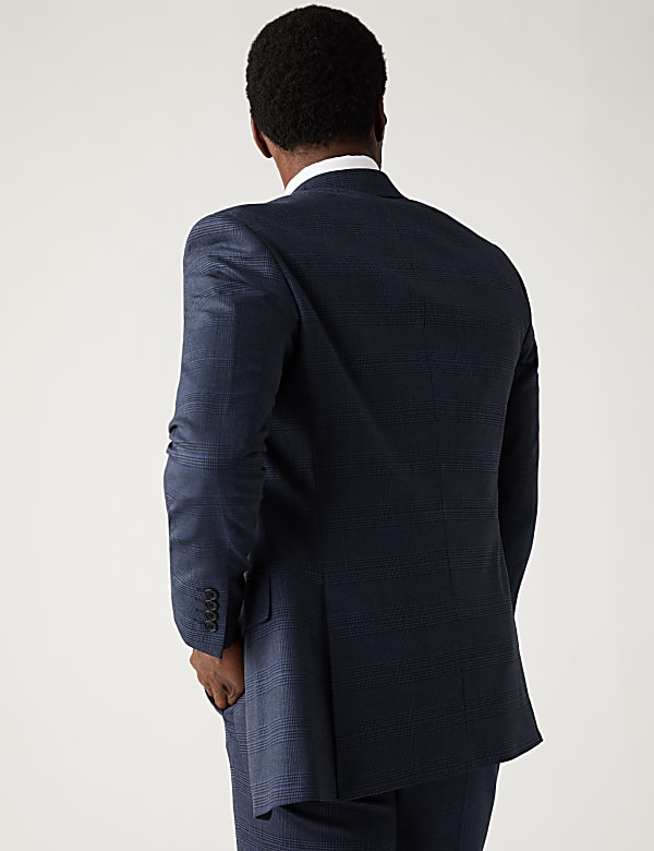 Regular Fit Prince of Wales Check Suit Jacket