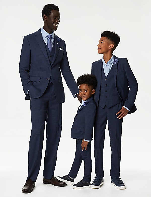 Regular Fit Prince of Wales Check Suit Jacket