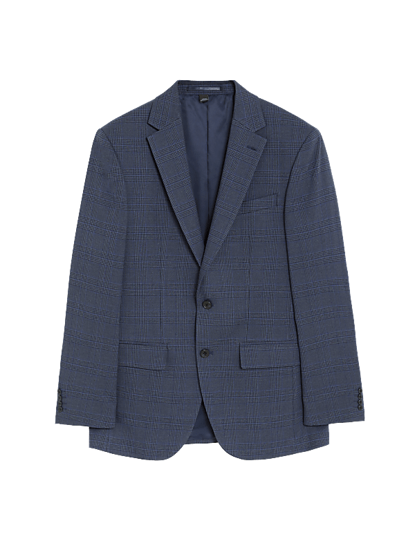 Regular Fit Prince of Wales Check Suit Jacket
