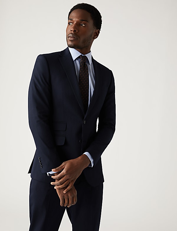 Buy Slim Fit Stretch Pinstripe Suit Jacket at Marks Spencer