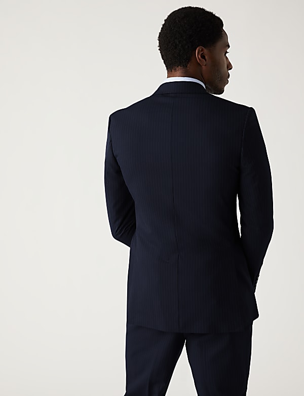 Slim Fit Stretch Pinstripe Suit Jacket