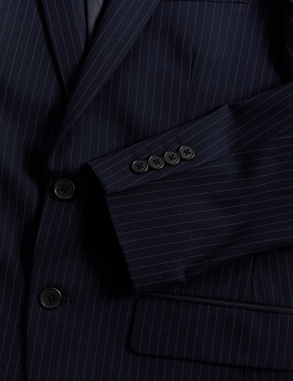 Slim Fit Stretch Pinstripe Suit Jacket