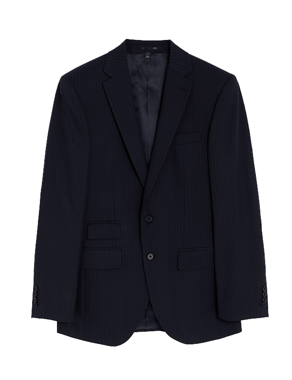 Slim Fit Stretch Pinstripe Suit Jacket