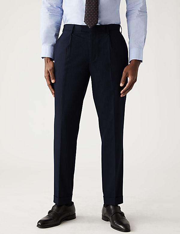 Slim pinstripe trousers hot sale