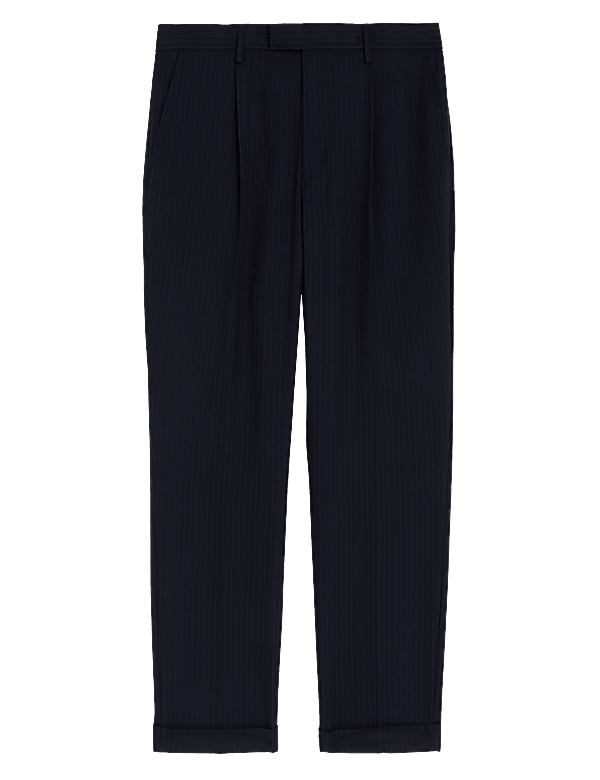 Slim Fit Pinstripe Stretch Suit Trousers