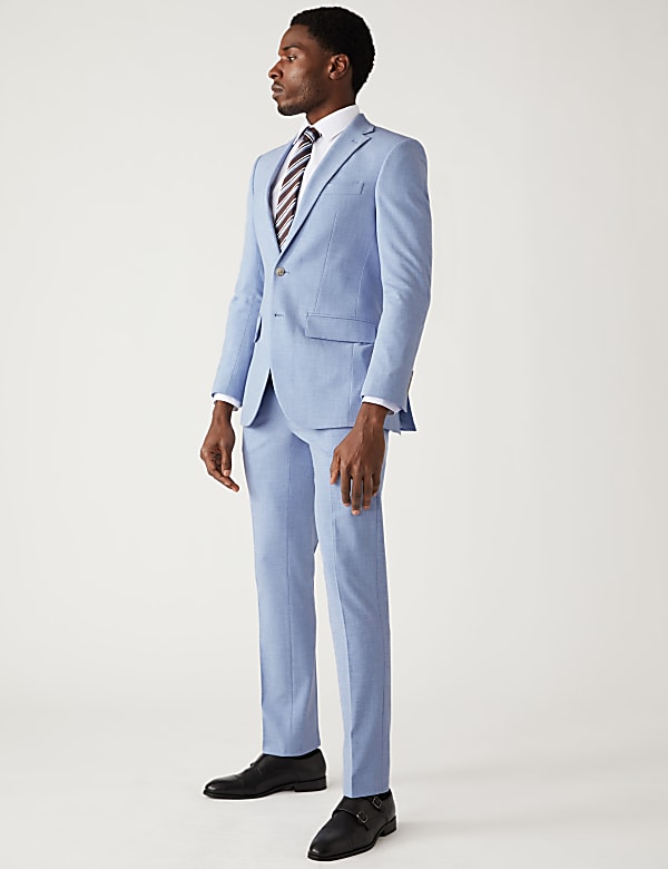 Slim Fit Marl Stretch Suit Jacket