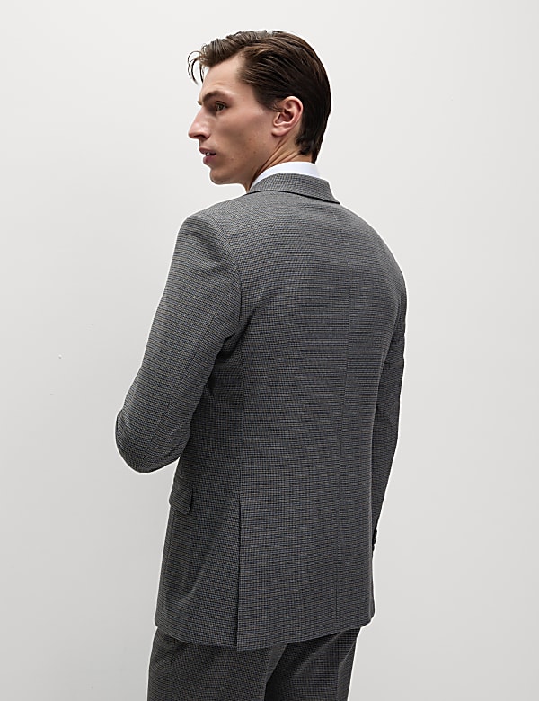 Regular Fit Puppytooth Suit Jacket